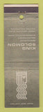 Matchbook Cover - King Solomon Restaurant Encino CA