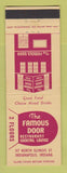 Matchbook Cover - The Famous Door Restaurant Indianapolis IN