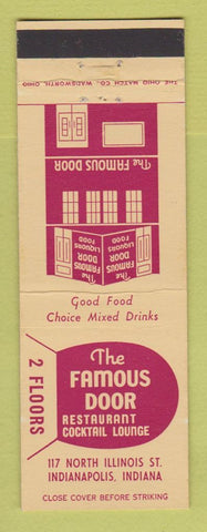 Matchbook Cover - The Famous Door Restaurant Indianapolis IN