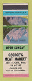 Matchbook Cover - George's Meat Market Grocery