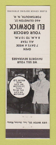 Matchbook Cover - Eli Borwick Grocery Portsmouth NH
