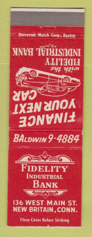 Matchbook Cover - Fidelity Industrial Bank New Britain CT