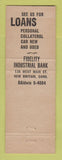 Matchbook Cover - Fidelity Industrial Bank New Britain CT