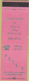 Matchbook Cover - Pete's Bar Oakland CA Hot Pink