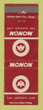 Matchbook Cover - Monon Railroad Hoosier Line