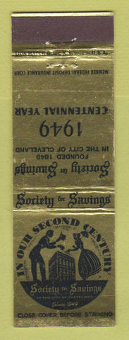 Matchbook Cover - Society for Savings Bank Cleveland OH 1949