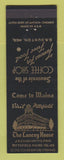 Matchbook Cover - Lancey House Pittsfield ME
