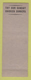 Matchbook Cover - Shorty's Lunch Milwaukee WI