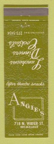 Matchbook Cover - Angie's Restaurant Milwaukee WI