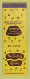 Matchbook Cover - Branding Room Restaurant Santa Monica CA
