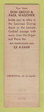 Matchbook Cover - Branding Room Restaurant Santa Monica CA