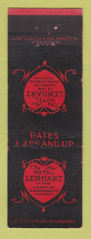 Matchbook Cover - Hotel Lenhart Sacramento CA