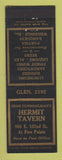 Matchbook Cover - Hermit Tavern Ernie Schimmelman