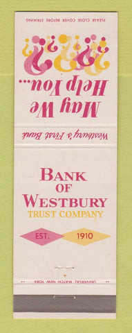 Matchbook Cover - Bank of Westbury
