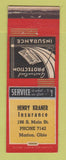 Matchbook Cover - Henry Kraner Insurance Marion OH