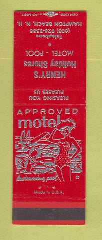 Matchbook Cover - Henry's Holiday Shores Motel Hampton Beach NH girlie