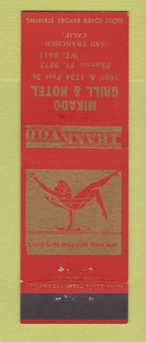 Matchbook Cover - Mikado Grill Hotel San Francisco CA girlie