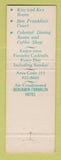 Matchbook Cover - Benjamin Franklin Hotel Philadelphia PA