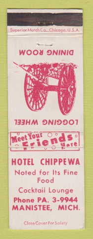 Matchbook Cover - Hotel Chippewa Manistee MI