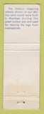Matchbook Cover - Hotel Chippewa Manistee MI