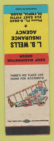 Matchbook Cover - LB Wells Insurance Olympia WA WEAR