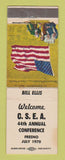 Matchbook Cover - CSEA Conference Fresno CA 1970 WEAR