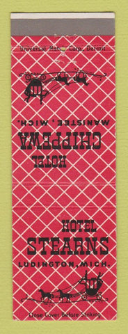Matchbook Cover - Hotel Chippewa Sterans Ludington Manistee MI