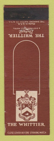 Matchbook Cover - The Whittier Hotel Detroit MI WEAR
