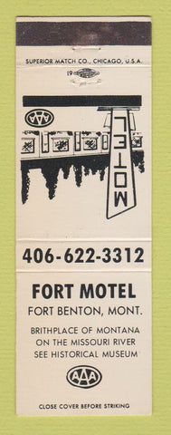 Matchbook Cover - Fort Motel Fort Benton MT