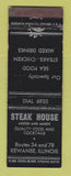 Matchbook Cover - Steak House Restaurant Kewanee IL WEAR