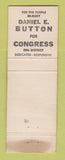 Matchbook Cover - Dan Button for Congress Election WEAR