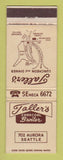 Matchbook Cover - Taller's Charcoal Broiler Seattle WA