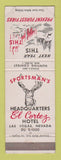 Matchbook Cover - El Cortez Hotel Casino Las Vegas NV Prevent Forest Fires WEAR