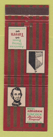 Matchbook Cover - Hotel Abraham Lincoln Springfield IL