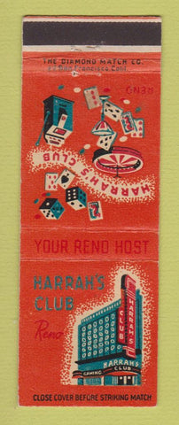 Matchbook Cover - Harrah's Club Casino Reno NV