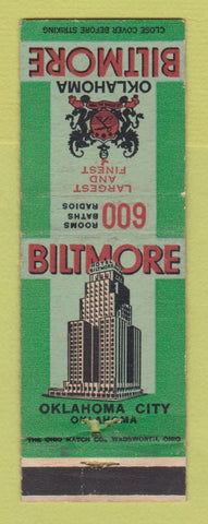 Matchbook Cover - Oklahoma Biltmore Hotel Oklahoma City OK WORN
