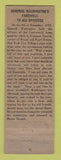 Matchbook Cover - Fraunces Tavern New York City WEAR