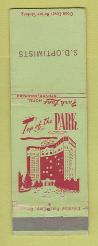 Matchbook Cover - Top of the Park Lane Hotel Denver Colorado WORN