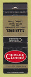 Matchbook Cover - Curlee Men's Clothes Allen Bros Linden TX WORN