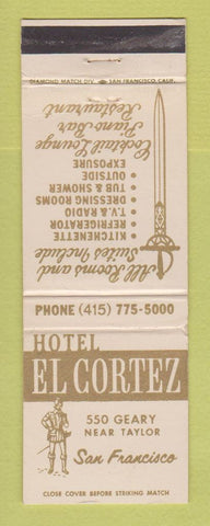 Matchbook Cover - Hotel El Cortez San Francisco CA