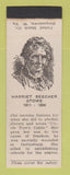 Matchbook Cover - Harriet Beecher Stowe Famous Women SAMPLE