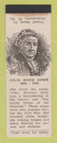 Matchbook Cover - Julia Ward Howe Famous Women SAMPLE