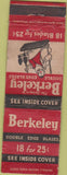 Matchbook Cover - Berkeley Double Edge Razor Blades WEAR