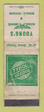 Matchbook Cover - Young's Flying A oil gas Riddle OR Tydol Veedol WORN