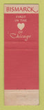 Matchbook Cover - Bismarck Hotel Chicago IL