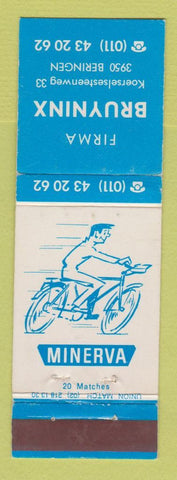 Matchbook Cover - Minerva Firma Bruyninx Beringen Bicycles
