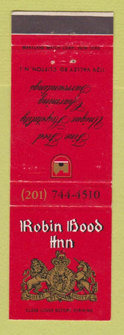 Matchbook Cover - Robin Hood Inn Clifton NJ