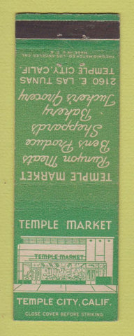 Matchbook Cover - Temple Market Temple City CA