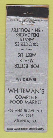 Matchbook Cover - Whiteman's Grocery Store Atlanta GA WEAR