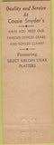 Matchbook Cover - Cossie Snyder Gentlemen Bar Allentown PA